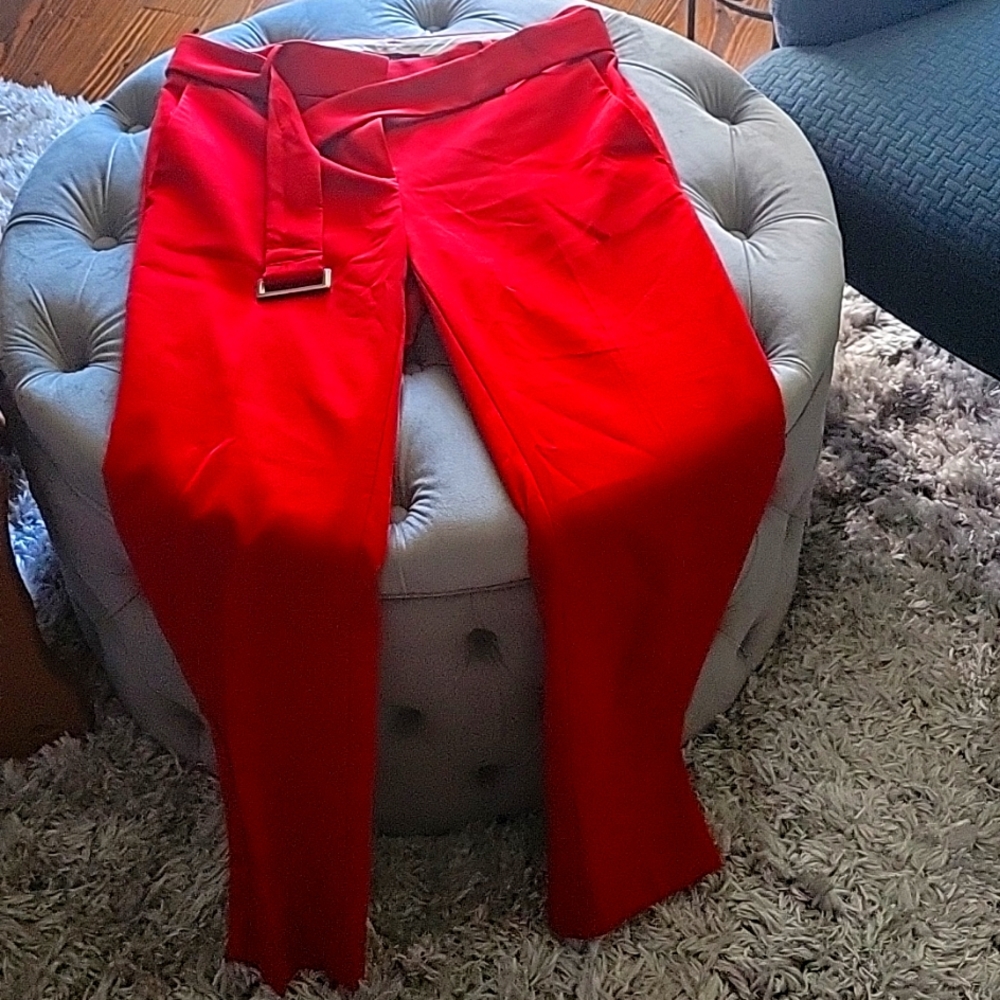 Ankle length red size 2 pant